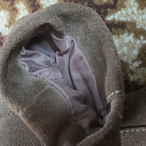 Irving Posluns 1970s Suede Coat Leather Jacket with Gold Hardware 70s Retro Fall - Picture 15 of 16